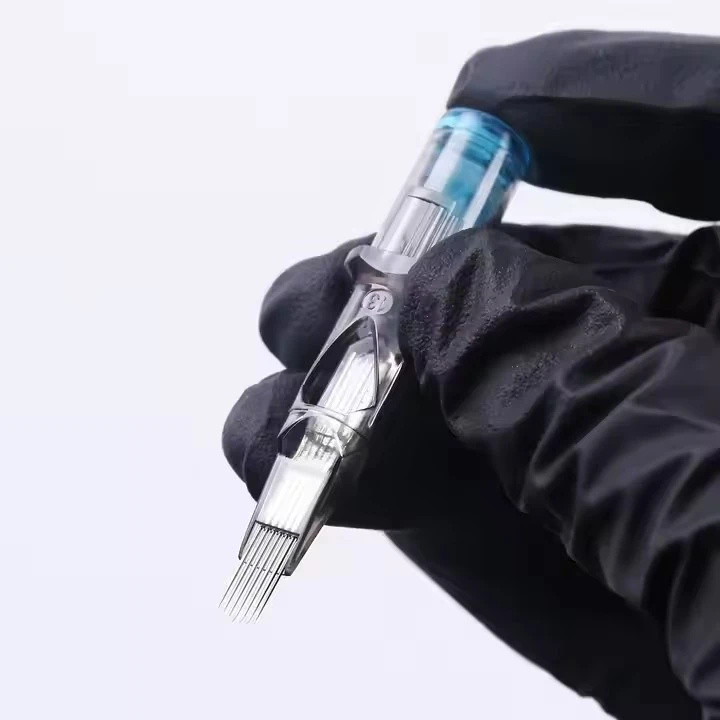 Sterilizovaná bezpečnostní jehla RS/RL/RM/M1 s tetovací rotační strojník s filmem tetování na tetování s tetováním na tetování.