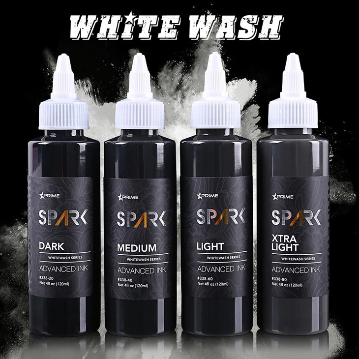 Spark Professional 4oz Organic Bright and Long-Colling Whitewash tetování inkoust pro tetování