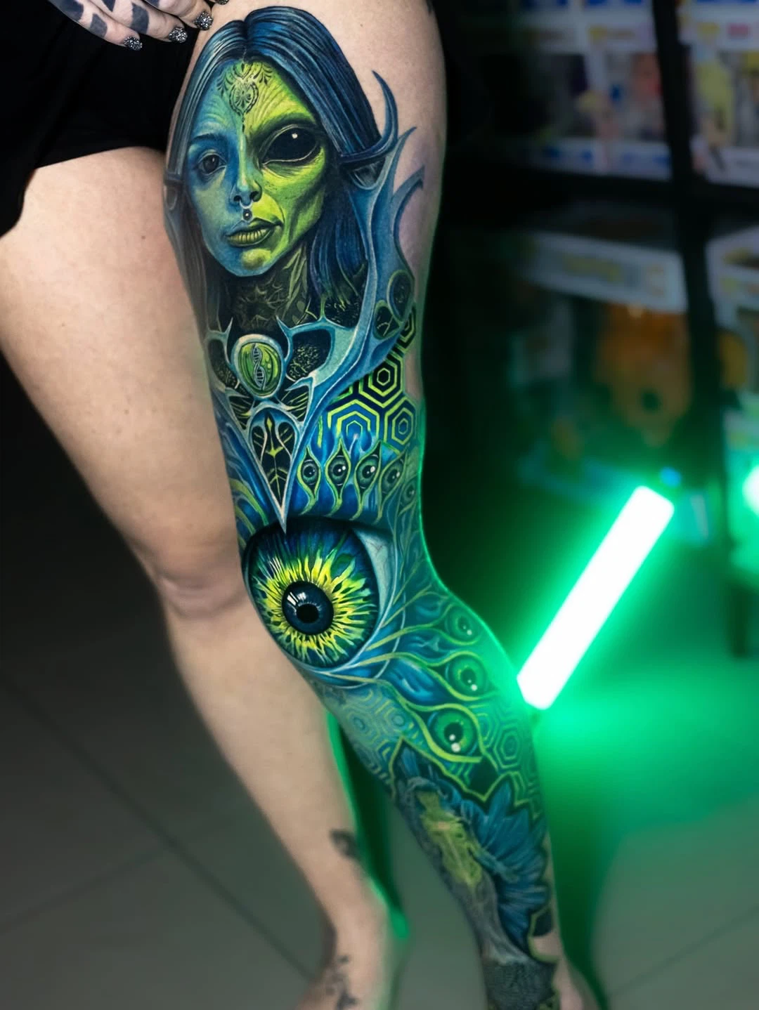 The Eyes on knee fresh The other part 100 healedHave you ever seen such vibrant color ink fr The Eyes on knee fresh The other part 100 healedHave you ever seen such vibrant color ink fr