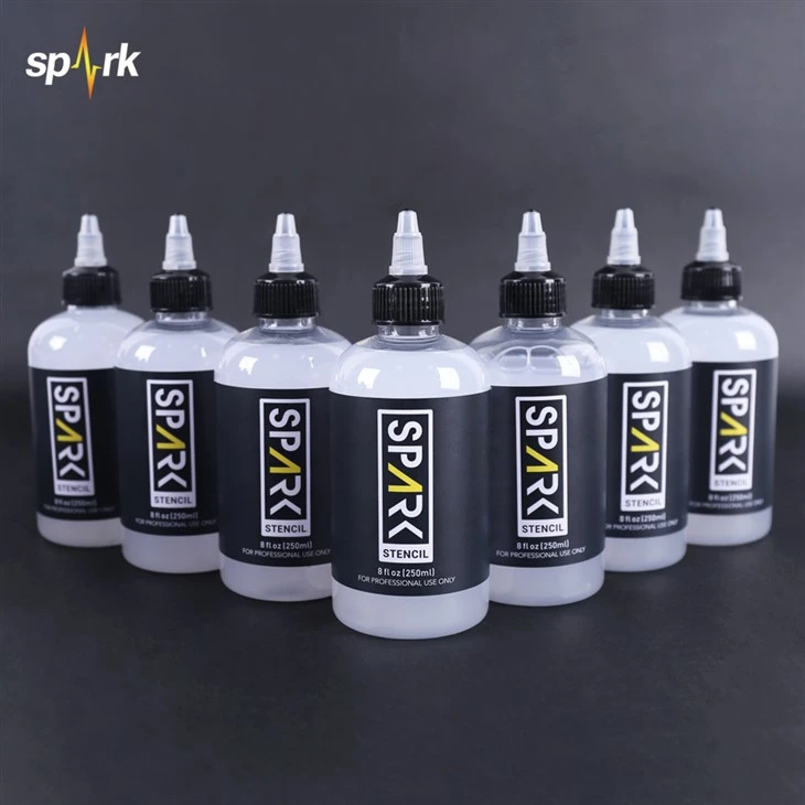 SAPRK 8 FL OZ (250 ML) Profesionální rychlé suché non - Vyblednutí hladkého tetování přenosový gel pro umělce tetování