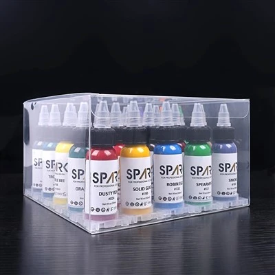1oz (30 ml) Spark Dlouhotrvající a rychlá sada prémiových 25 barev tetovacích inkoustů pro tetování a zdobení těla
