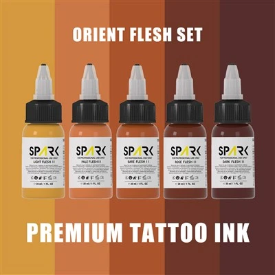 Sada 1oz organických permanentních profesionálních inkoustů na tetování pleti s certifikací EU Flesh Tone