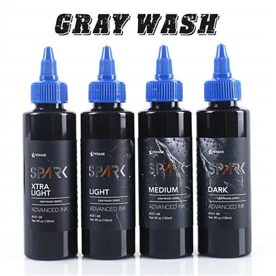 Spark Professional 120ml Grey Wash Makeup Organic Black Tattoo Ink Body Art Premium Permanent Pigment Makeup
