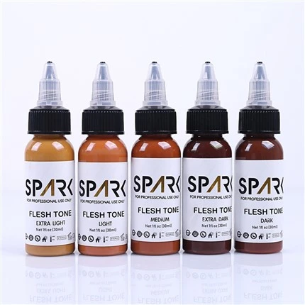 Tattoo Ink 1OZ Skin Color Set Ink Series Spark Tattoo Ink for Cover Ups Míchání kosmetických tetování