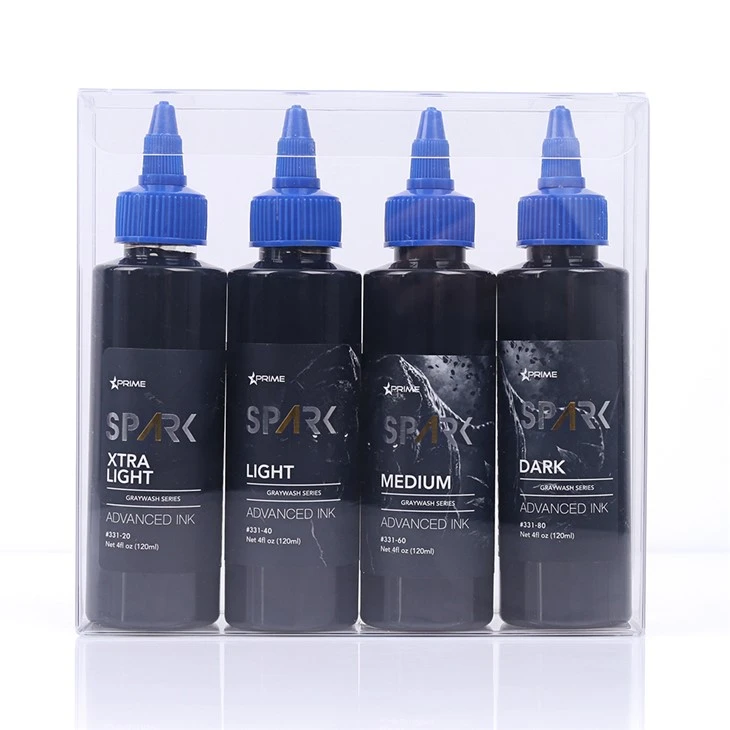 Spark nejnovější 4oz*4 šedá myčka Undofer dočasný tetování inkoust