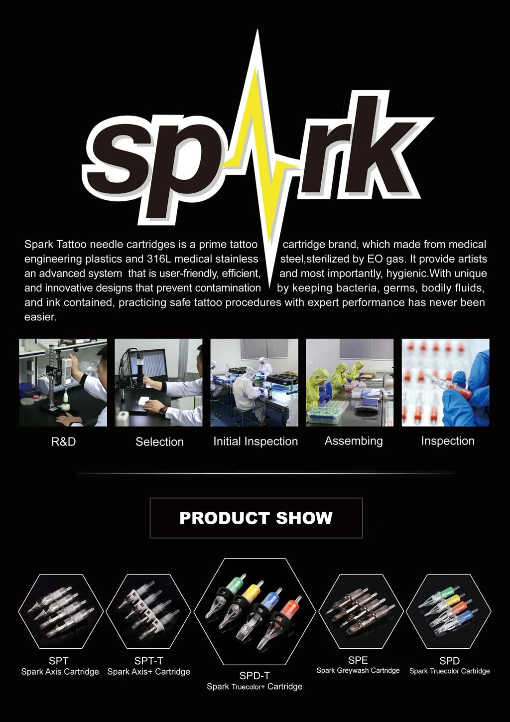 Velkoobchod Spark Tattoo Cartridges