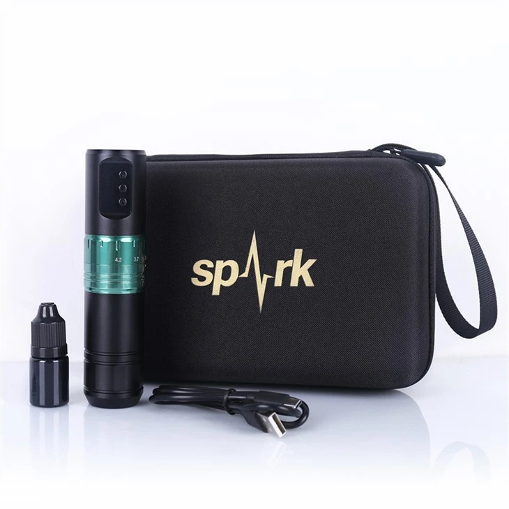 Bezdrátové tetovací pero Spark Tattoo Machine Pen s rychlostí 10 000 ot./min
