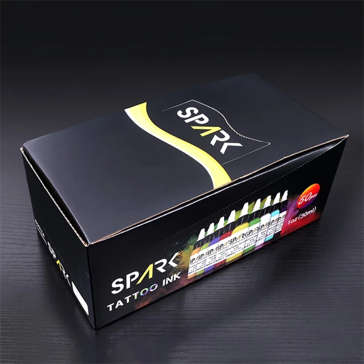 50 barevných sad Spark Tattoo Ink Set Profesionální barva tetovacího inkoustu