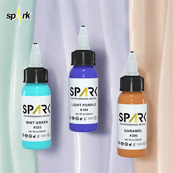 Bezolovnatý tetovací inkoust Spark Tattoo Ink Set Profesionální displej s tetovacím inkoustem