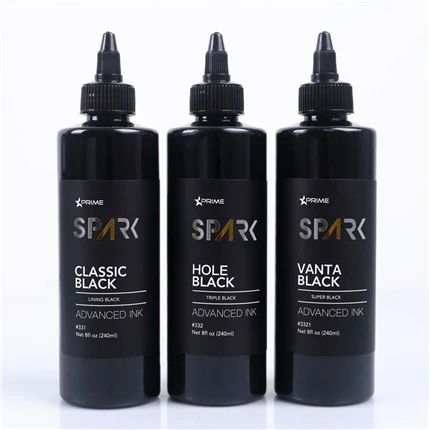 8OZ Black Ink Series Classic Black Lining Black Spark Tattoo Ink Profesionální displej s tetovacím inkoustem