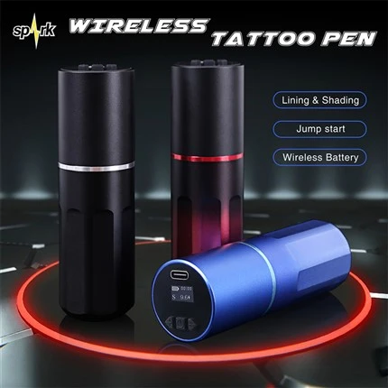 Bezdrátový tetovací stroj Spark Brushless Motor Bezdrátové tetovací pero Spark pro Body Art