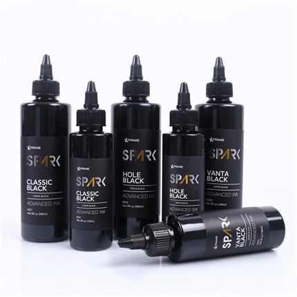 Super Black 8OZ Black Ink Series Sada tetovacích inkoustů Vanta Black Spark Tattoo Ink