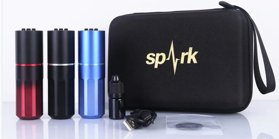 Spark nejnovější bezkomutátorový motor profesionální bezdrátové baterie tetovací stroj pero