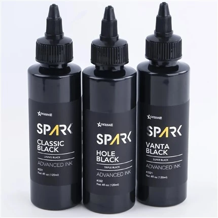 Tetovací inkousty ve velkém 8OZ Black Ink Series Hole Black Triple Black Spark Tattoo Ink Bezolovnatý tetovací inkoust